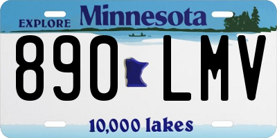 MN license plate 890LMV