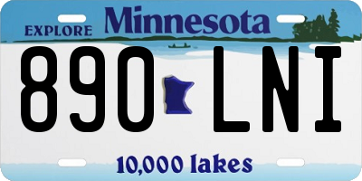 MN license plate 890LNI