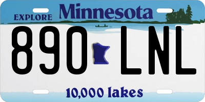 MN license plate 890LNL
