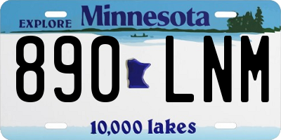 MN license plate 890LNM