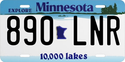 MN license plate 890LNR