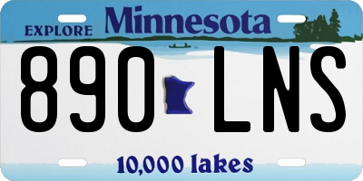 MN license plate 890LNS