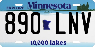 MN license plate 890LNV