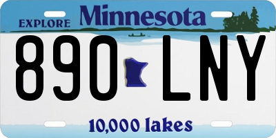 MN license plate 890LNY