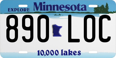 MN license plate 890LOC