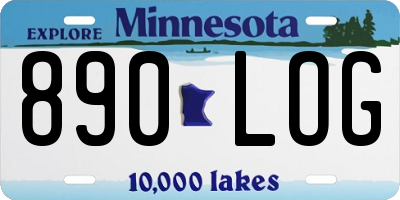 MN license plate 890LOG