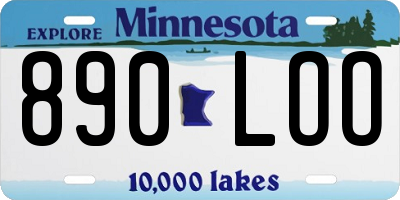 MN license plate 890LOO