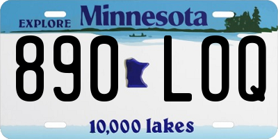 MN license plate 890LOQ