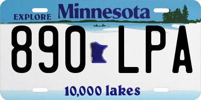 MN license plate 890LPA