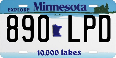 MN license plate 890LPD