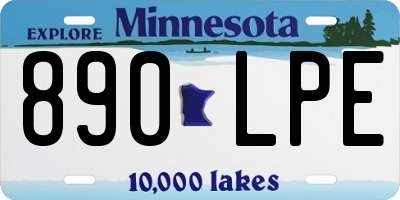MN license plate 890LPE