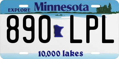 MN license plate 890LPL