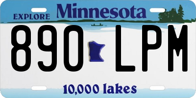 MN license plate 890LPM