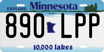 MN license plate 890LPP