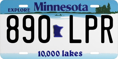 MN license plate 890LPR