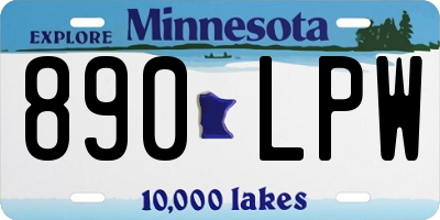 MN license plate 890LPW