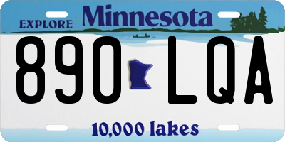 MN license plate 890LQA