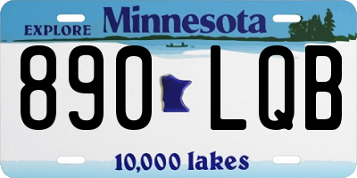 MN license plate 890LQB
