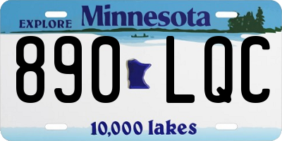 MN license plate 890LQC