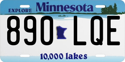 MN license plate 890LQE