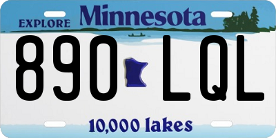 MN license plate 890LQL