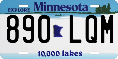 MN license plate 890LQM