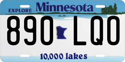 MN license plate 890LQO