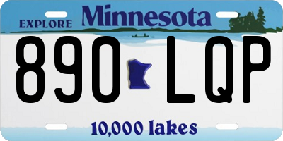 MN license plate 890LQP