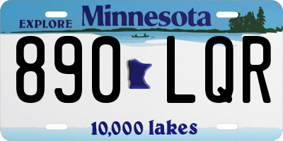 MN license plate 890LQR