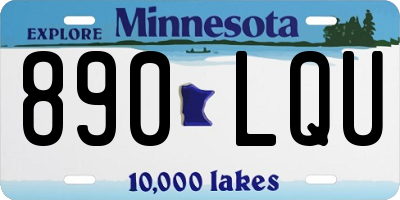 MN license plate 890LQU