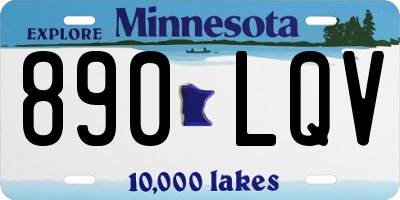 MN license plate 890LQV