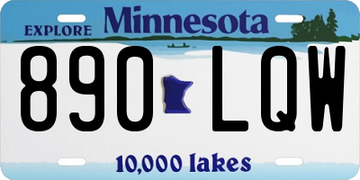 MN license plate 890LQW