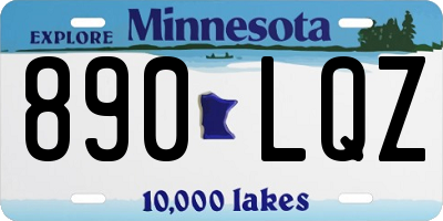 MN license plate 890LQZ