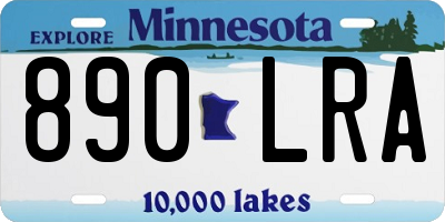 MN license plate 890LRA