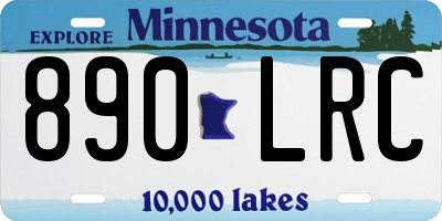 MN license plate 890LRC
