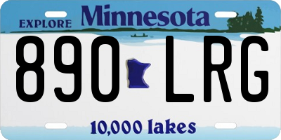 MN license plate 890LRG
