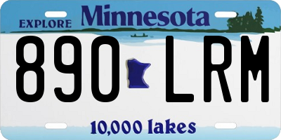 MN license plate 890LRM