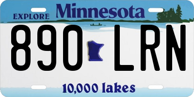 MN license plate 890LRN