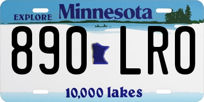 MN license plate 890LRO