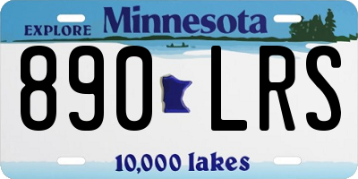 MN license plate 890LRS
