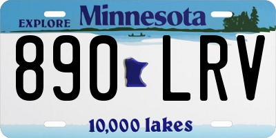 MN license plate 890LRV
