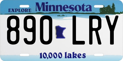 MN license plate 890LRY