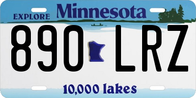 MN license plate 890LRZ