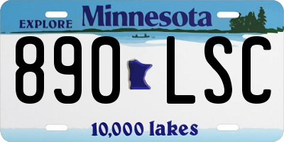 MN license plate 890LSC