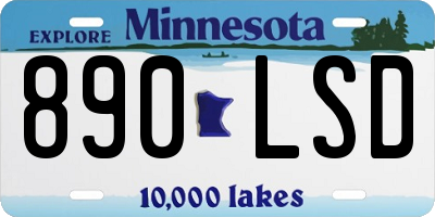 MN license plate 890LSD