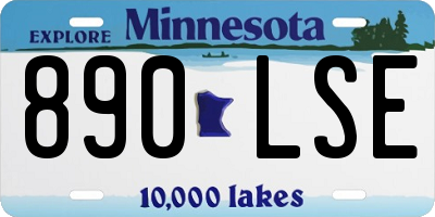 MN license plate 890LSE