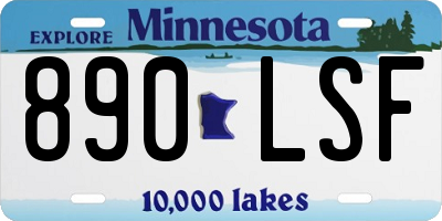 MN license plate 890LSF