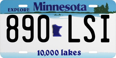 MN license plate 890LSI