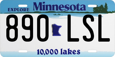 MN license plate 890LSL
