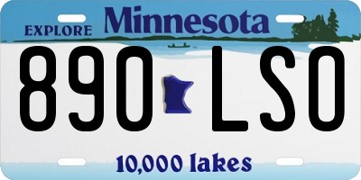 MN license plate 890LSO
